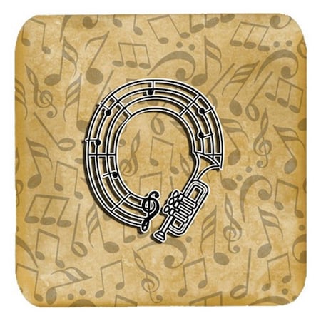 Carolines Treasures Letter O Musical Instrument Alphabet Foam Coasters- Set of 4 CJ2004-OFC